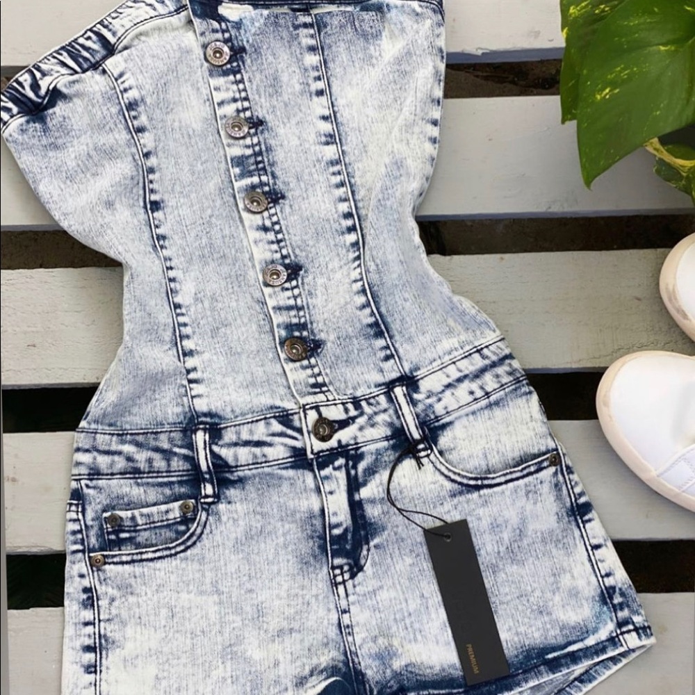 Denim Romper